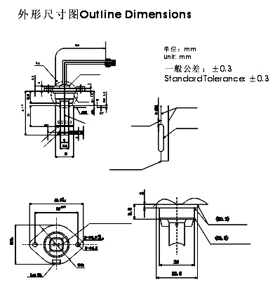 液位傳感器（水位傳感器）FS-0217-XXX尺寸規(guī)格