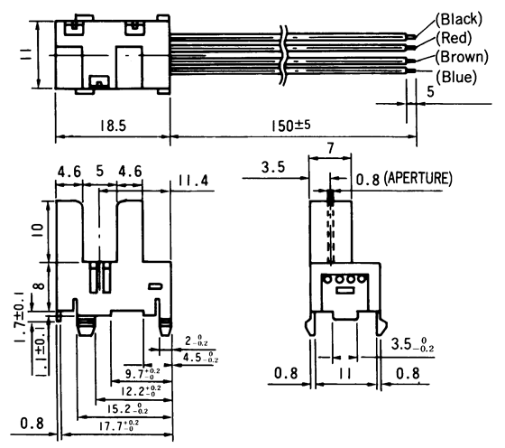 光電傳感器（光學傳感器）OJ-5101尺寸規(guī)格