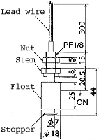 液位開關(guān)（液位傳感器/水位開關(guān)）MFS17-D-1尺寸規(guī)格